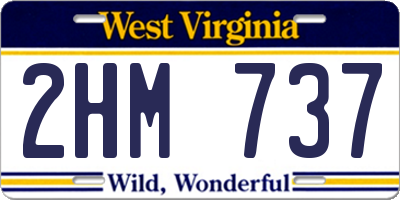 WV license plate 2HM737