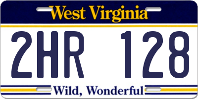 WV license plate 2HR128