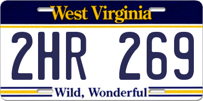 WV license plate 2HR269