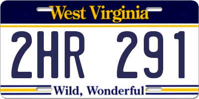 WV license plate 2HR291
