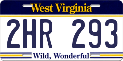 WV license plate 2HR293