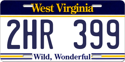 WV license plate 2HR399