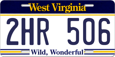 WV license plate 2HR506