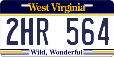 WV license plate 2HR564