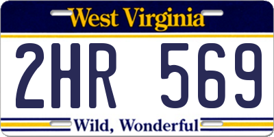 WV license plate 2HR569