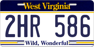 WV license plate 2HR586