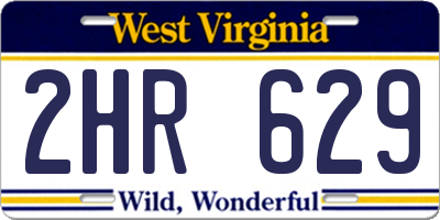 WV license plate 2HR629