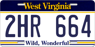 WV license plate 2HR664