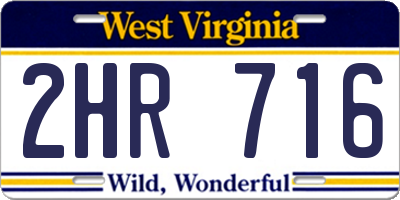 WV license plate 2HR716