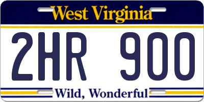 WV license plate 2HR900