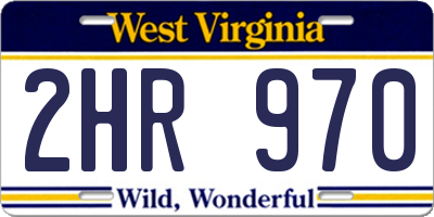 WV license plate 2HR970