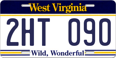 WV license plate 2HT090