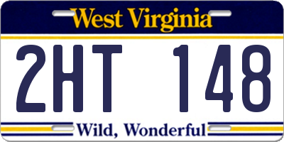 WV license plate 2HT148