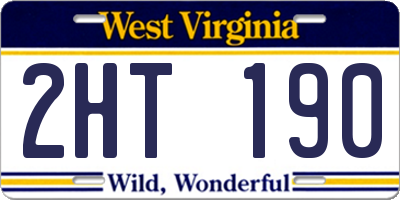 WV license plate 2HT190