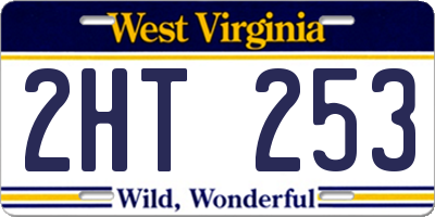 WV license plate 2HT253