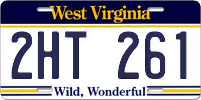 WV license plate 2HT261