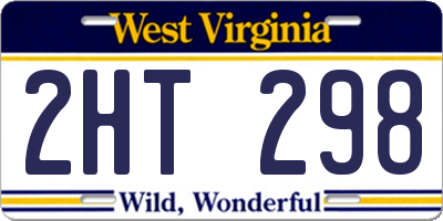 WV license plate 2HT298