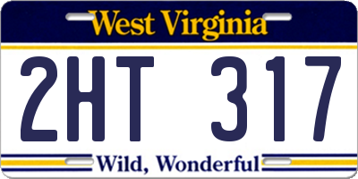WV license plate 2HT317