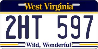 WV license plate 2HT597