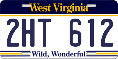 WV license plate 2HT612
