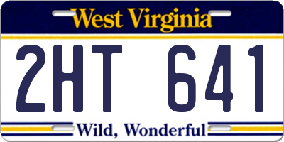 WV license plate 2HT641