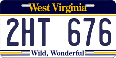 WV license plate 2HT676