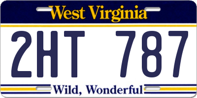 WV license plate 2HT787