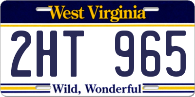 WV license plate 2HT965