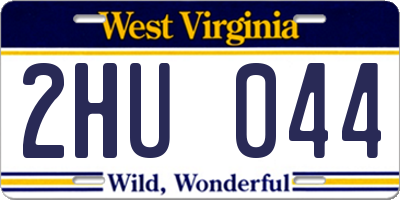 WV license plate 2HU044