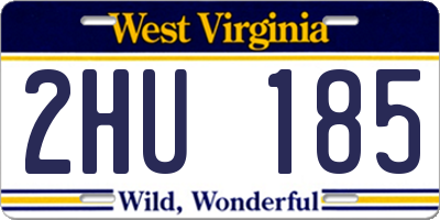 WV license plate 2HU185