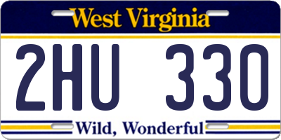 WV license plate 2HU330