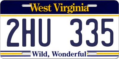 WV license plate 2HU335