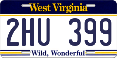 WV license plate 2HU399