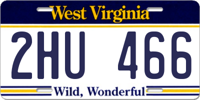 WV license plate 2HU466