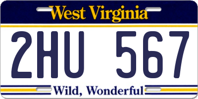 WV license plate 2HU567