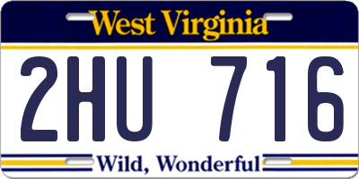 WV license plate 2HU716
