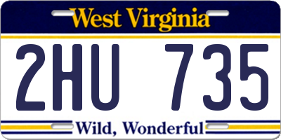 WV license plate 2HU735