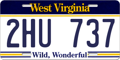 WV license plate 2HU737