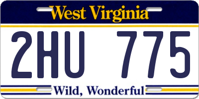WV license plate 2HU775