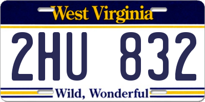 WV license plate 2HU832