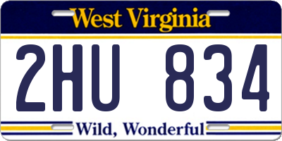 WV license plate 2HU834
