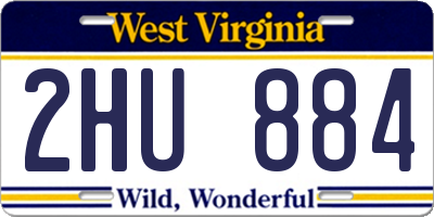 WV license plate 2HU884