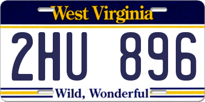 WV license plate 2HU896