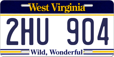 WV license plate 2HU904