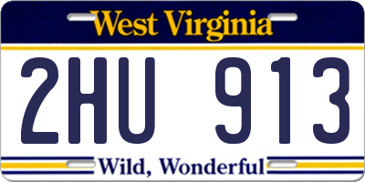 WV license plate 2HU913