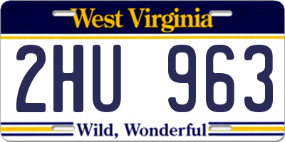 WV license plate 2HU963