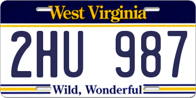 WV license plate 2HU987