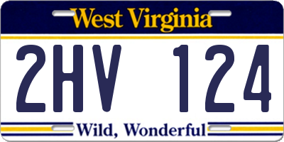 WV license plate 2HV124