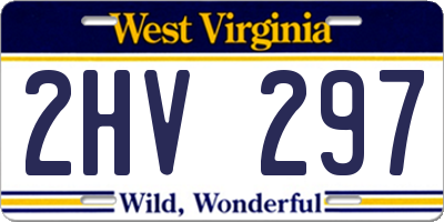 WV license plate 2HV297