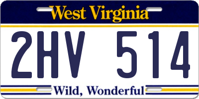 WV license plate 2HV514